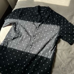 Burton Black and White Patterned Casual Shirt